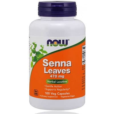 Now Senna Leaves - 470 mg Veg Capsules.