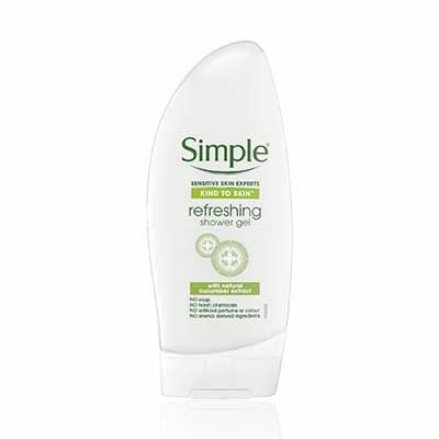 Simple Refreshing Shower Gel, Sensitive skin Experts, 250ml