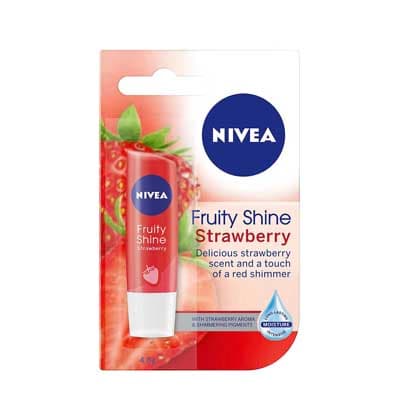 Nivea Lip Balm Strawberry Fruity Shine, 4.8grams