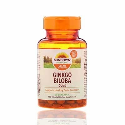 Sundown Naturals Ginkgo Biloba 60mg, 100 tablets