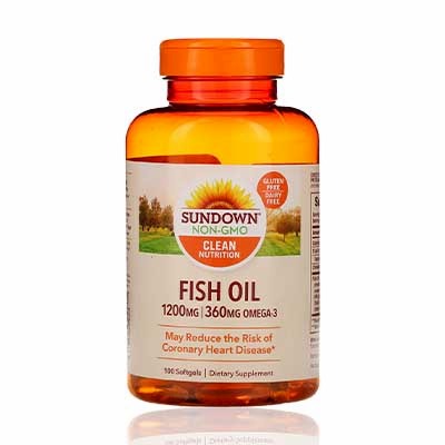 Sundown Naturals Fish Oil 1200mg, 100 softgel