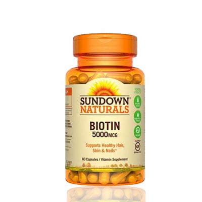 Sundown Naturals Biotin 5000 mcg, 60s