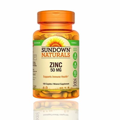 Sundown Zinc Gluconate 50mg Caplets - 100's