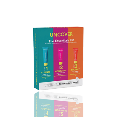 Uncover Skin Care 3-In-1 Kit Cleanse Moisturizer Suncream