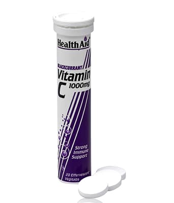 Healthaid Vitamin C EFF 1G Blackcurrant 20's