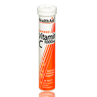 Healthaid Vitamin C EFF 1G Orange 20's