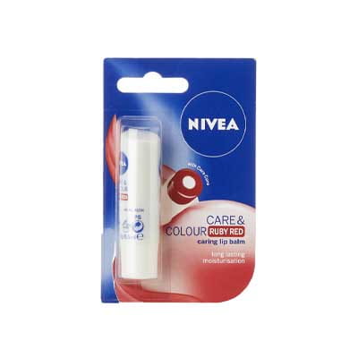 Nivea Lip Balm Care & Color Ruby Red, 4.8grams