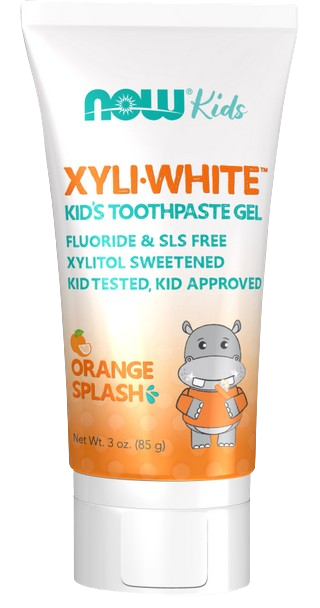 NOW Toothpastes  Xyliwhite Kids Toothpaste Gel Orange 85gm - Fluoride & SLS Free