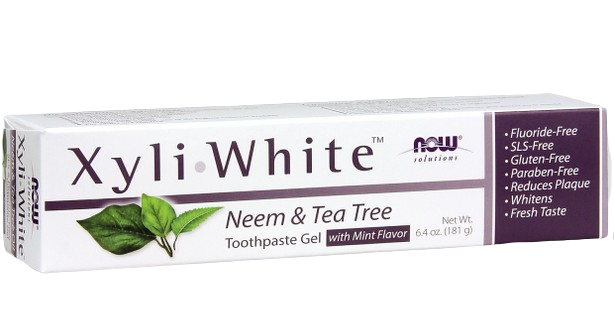 NOW Toothpastes  Xyliwhite Neem & Tea Tree with Mint Toothpaste Gel 181gm - Fluoride & SLS Free