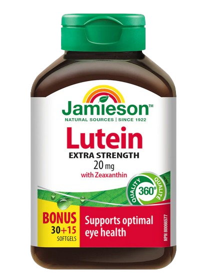 Jamieson Lutein 20mg Soft Gels 45's