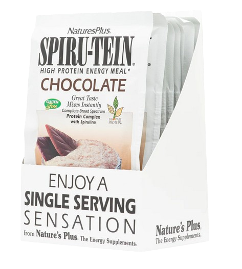 Natures Plus Spiru-tein Protein Shake Chocolate Sachets 28gm Individual Serving