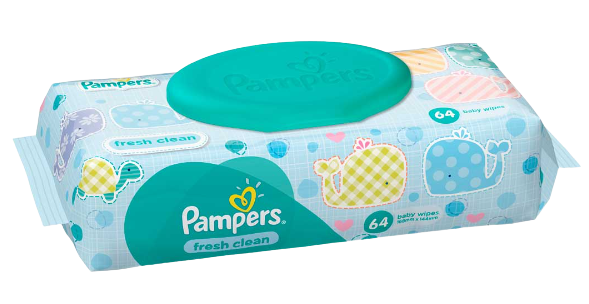 Pampers Fresh Clean Wipes, 64 wipes