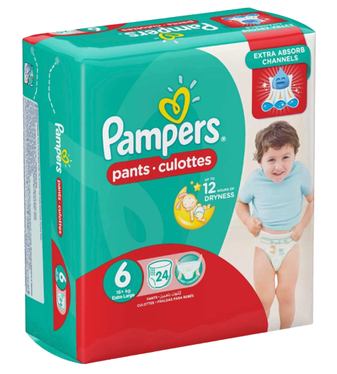 Pampers Pants High Count Junior Size 6 (16+ kg’s), 24 pieces