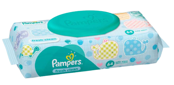 Pampers Fresh Clean Wipes, 64wipes