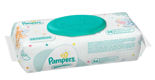 Pampers Baby Sensitive Wipes, 56 wipes