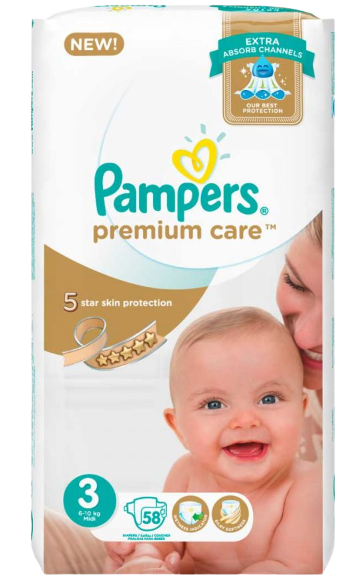 Pampers Premium Protection Size 3 Jumbo