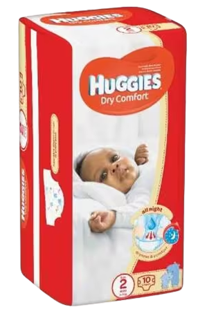 Huggies Dry Comfort (size 2) 3-6Kgs, 10 pieces