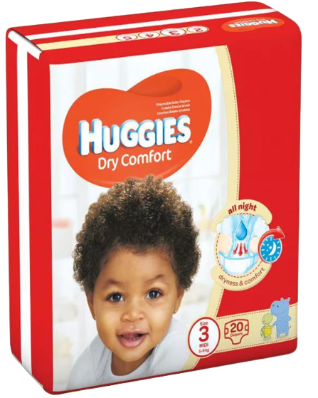 Huggies Dry Comfort (size 3) 5-8Kgs, 20 pieces