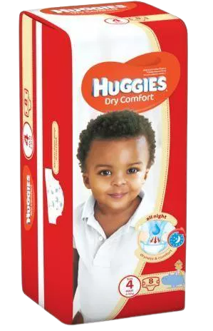 Huggies Dry Comfort (size 4) 8-14Kgs, 8 pieces