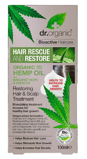 Dr. Organic Hemp Oil Hair & Scalp Treatment Mousse 150ml