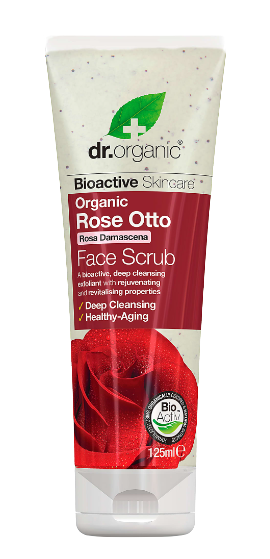 Dr Organics Rose Otto Face Scrub 125ml