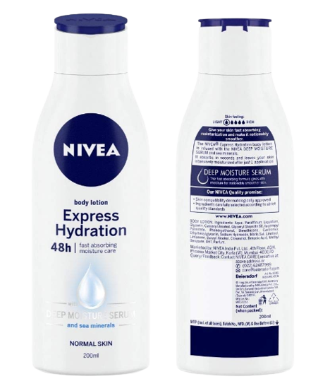 Nivea Body Lotion Express Hydration Normal Skin, 200ml