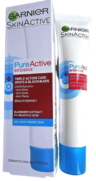 Garnier Pure Active Intensive Triple Action Care Spots & Blackheads Moisturizer - 40ml