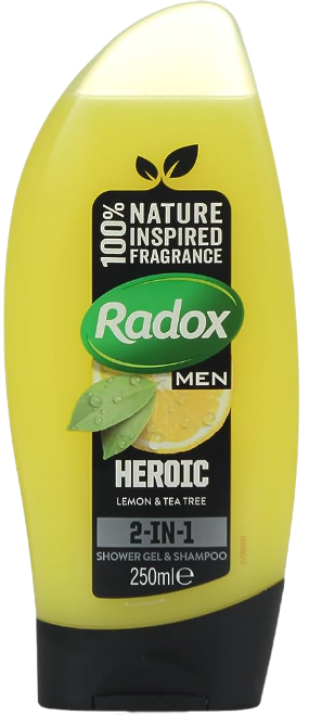 Radox Feel Heroic Shower Gel & Shampoo, 250ml