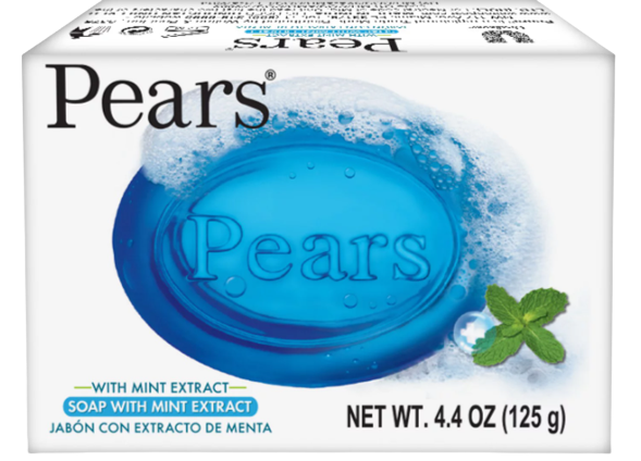 Pears Pure & Gentle with Mint Extract Blue, 125 grams