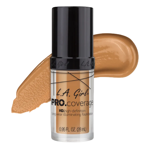 L.A. Girl HD Pro Coverage Illuminating Foundation, Nude Beige – 28ml