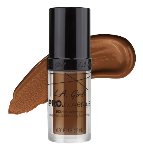 L.A. Girl HD Pro Coverage Illuminating Foundation, Rich Cocoa – 28ml