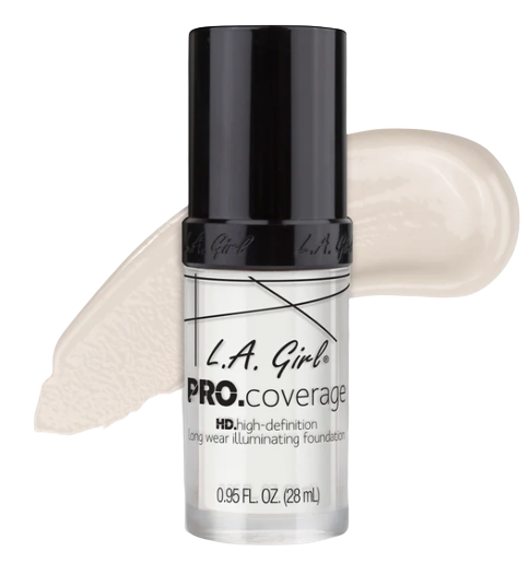 L.A. Girl HD Pro Coverage Illuminating Foundation, White (Lightener) – 28ml