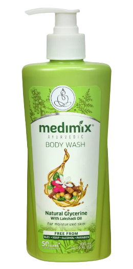 Medimix Body Wash - Lakshadi Oil for Soft Moisturised Skin , 300ml