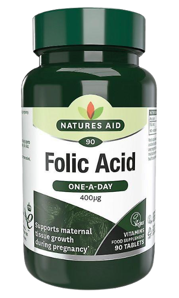 Natures Aid Folic Acid 400ug (Vegan)- 90's