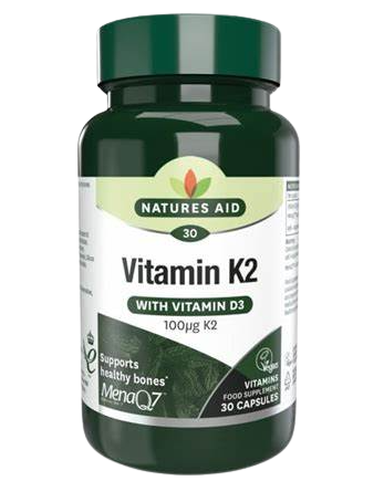 Natures Aid Vitamin K-2 100mcg (Menaq) Vegan 30's