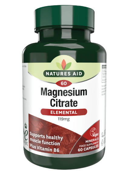 Natures Aid Magnesium Citrate w/B6 (Vegan)-60's