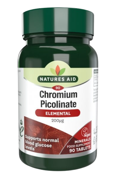 Natures Aid Chromium Picolinate 200mcg Vegan 90s