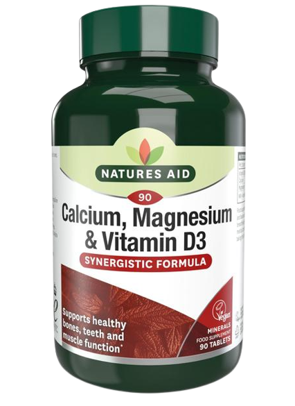 Natures Aid Calcium, Magnesium + Vitamin D3 (Vegetarian)-90's