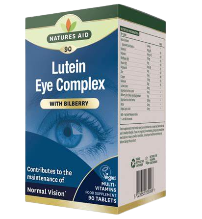 Natures Aid Lutein Eye Complex with Bilberry and Alpha Lipoic Acid- 30 Tablet