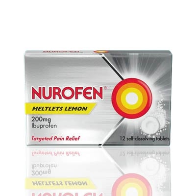 Nurofen Meltlets Lemon 200mg Tablets 12s