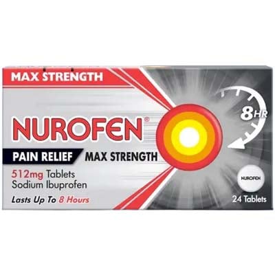 Nurofen Pain Relief Max Strength 512mg Tablets 24s