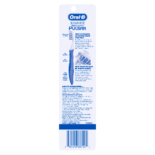 OralB Battery ToothBrush (Pulsar 3D White Luxe) 1's