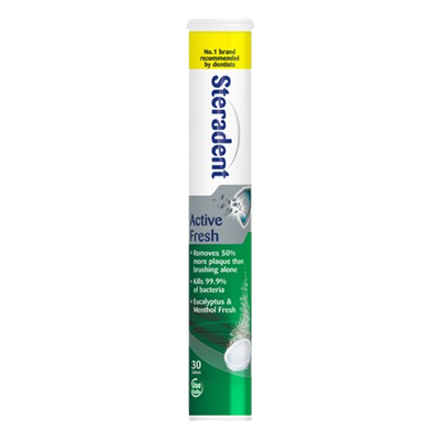 Steradent Active Fresh Daily Cleaner Denture Tablets 30s