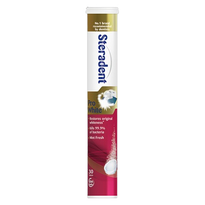 Steradent Pro White Denture Tablets 30s