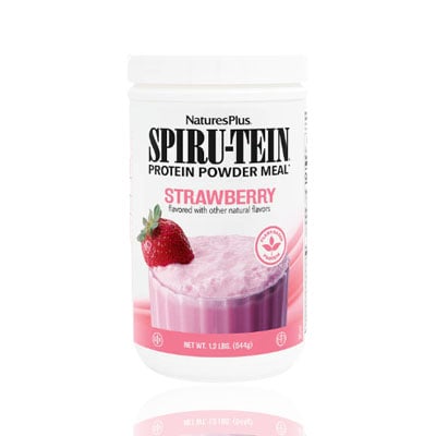 Natures Plus Spiru-Tein Protein Shake Strawberry - 544gm.