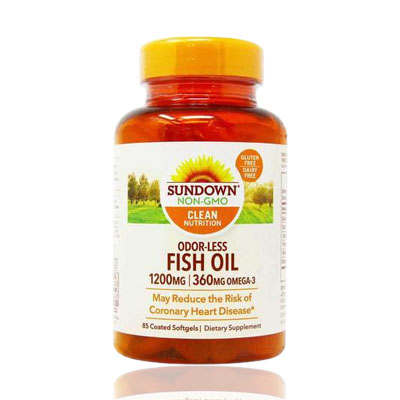 Sundown Fish Oil (Omega 3) 1,200 mg Odorless Softgels - 85'