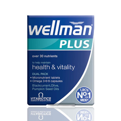 Vitabiotics Wellman Plus Omega-3 6 9 Capsules 28's/28 Tabs