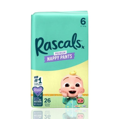 Rascal Premium  Training Diaper Pants- Size 6, 15-20 kg, 26 Count