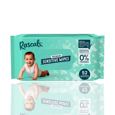 Rascal Sensitive Baby Wipes  52's