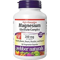 Webber Naturals Magnesium Bisglycinate 200mg Veg Caps 120s